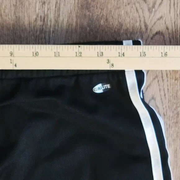 Adidas Vintage Climalite Track Pants Womens Large 2005 Black with White 3 Stripe - Picture 6 of 16